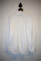 Crisp White Brioni Button Shirt, size M