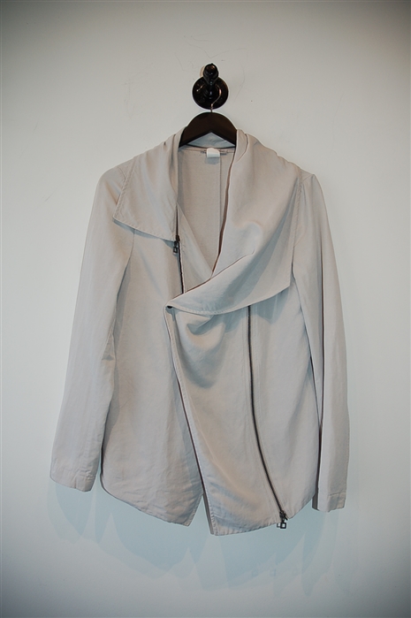 Palest Gray Sarah Pacini Asymmetric Jacket, size M