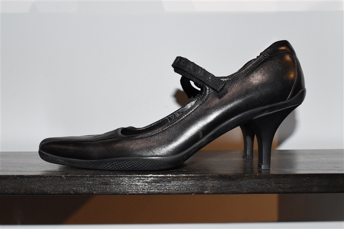 Black Leather Prada Mary Janes, size 9