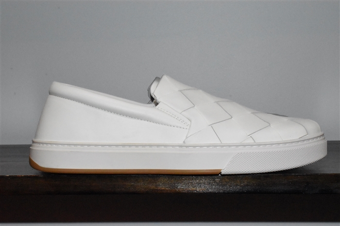 White Leather Bottega Veneta Slip-On Sneaker, size 7