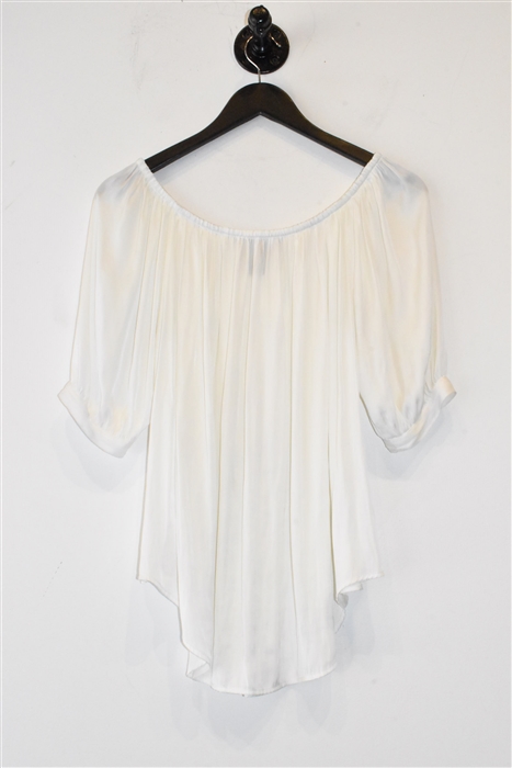 Soft White Smythe Short-Sleeved Top, size S