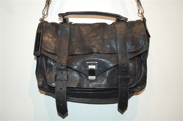 Black Leather Proenza Schouler Satchel, size M