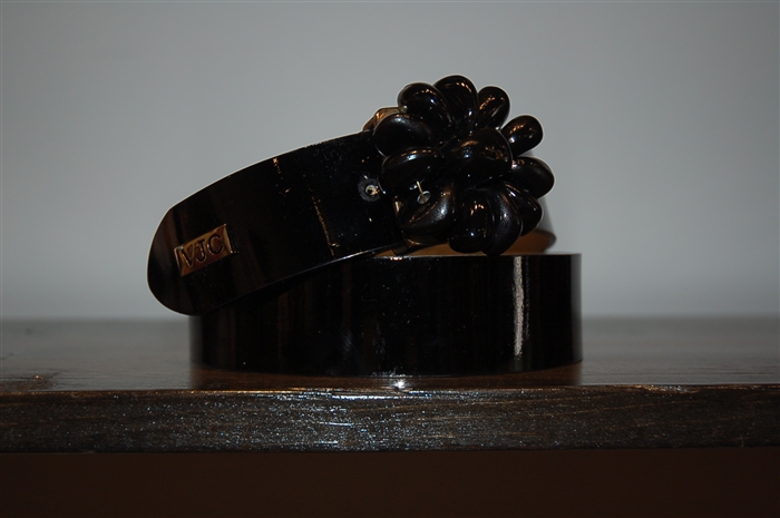 Black Patent Versace Jeans Couture Belt, size S