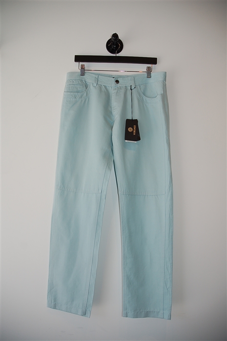 Powder Teal Versace Trousers, size 34