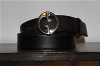 Black Leather Gucci Belt, size XL
