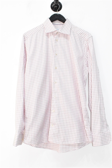 Pink Check Eton Button Shirt, size L
