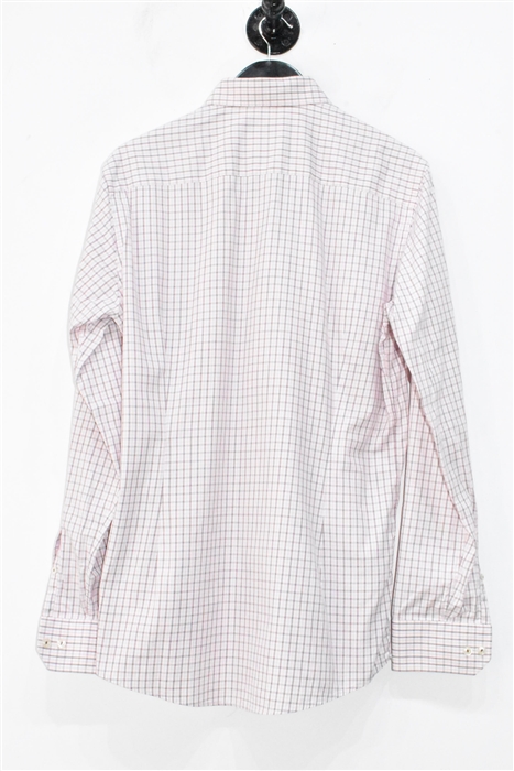 Pink Check Eton Button Shirt, size L