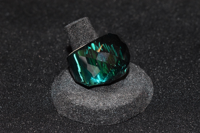 Aquamarine Swarovski Ring, size O/S