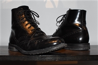 Black Leather Church's Ankle Boot, size 9.5