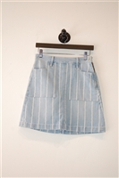 Striped Frame Denim Skirt, size S