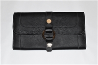 Black Leather Celine - Vintage Long Wallet, size O/S