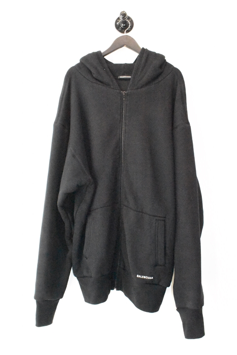 Basic Black Balenciaga Hoodie, size M