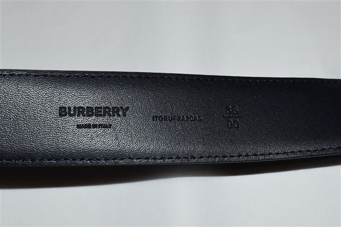Navy Burberry Belt, size L