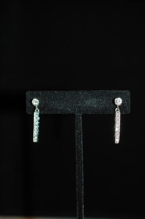 Rhodium Nina Ricci Earrings, size O/S