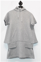 Heather Gray Sacai Sweatshirt Dress, size M