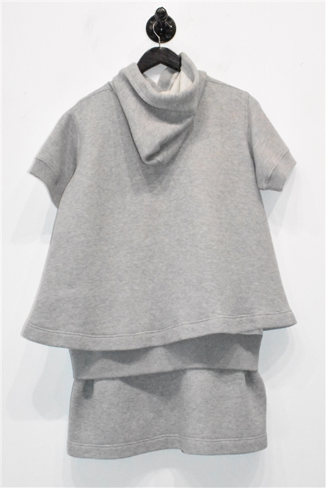 Heather Gray Sacai Sweatshirt Dress, size M