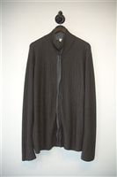 Gray Stripe Armani Collezioni Cardigan, size L