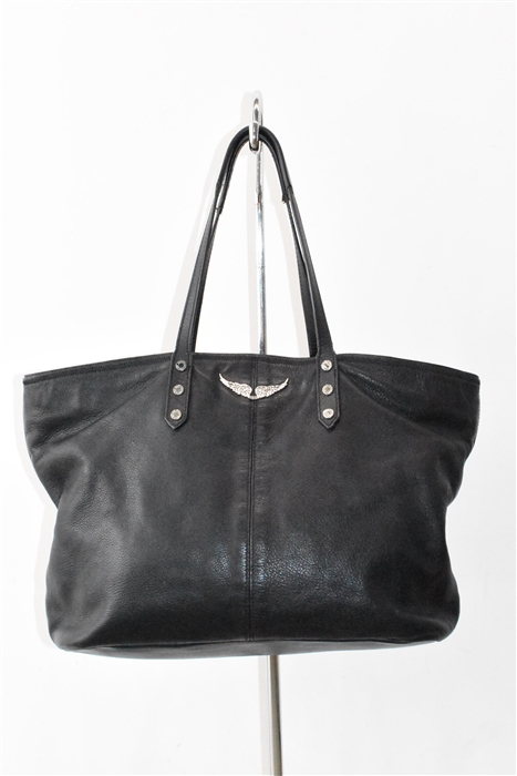 Black Leather Zadig & Voltaire Tote, size L