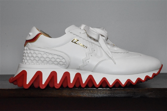 White Leather Christian Louboutin Sneaker, size 7