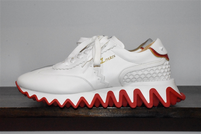 White Leather Christian Louboutin Sneaker, size 7