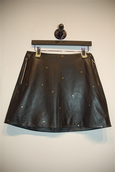 Black Leather L'Agence Short Skirt, size 6