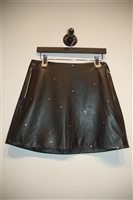 Black Leather L'Agence Short Skirt, size 6