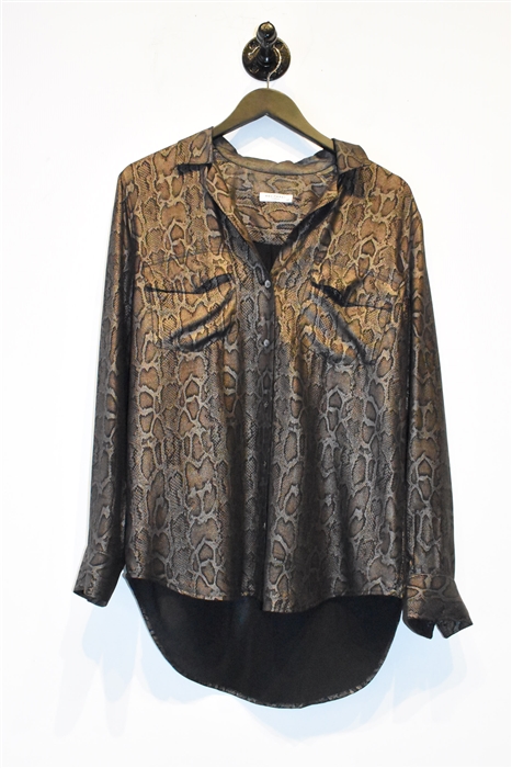 Snakeskin Equipment Silk Shirt, size S