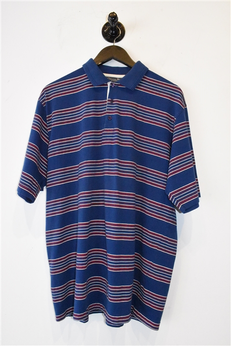 Blue Stripe Christian Dior - Vintage Polo, size L