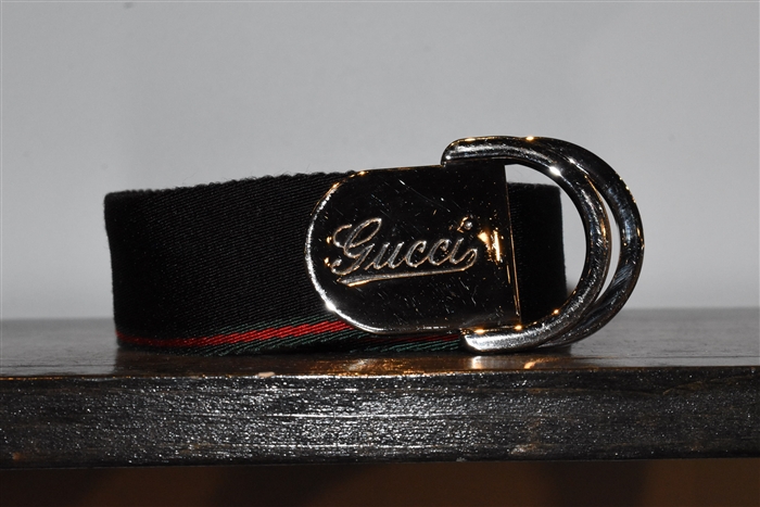 Black Stripe Gucci Belt, size XL