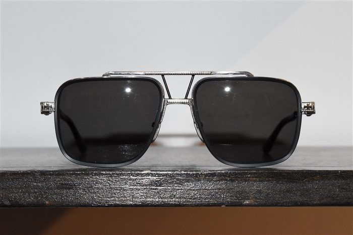 Black & Silver Chrome Hearts Sunglasses, size O/S