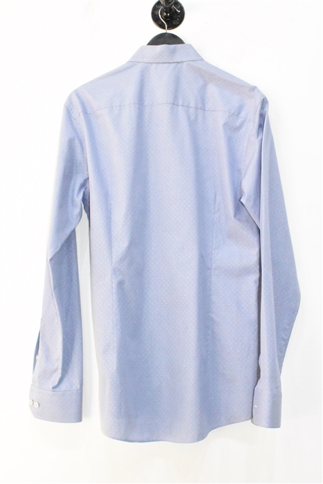 Polka Dot Eton Button Shirt, size L