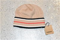 Camel Burberry Beanie, size O/S