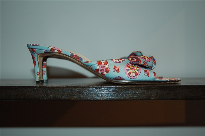 Floral Miu Miu Sandal, size 7.5