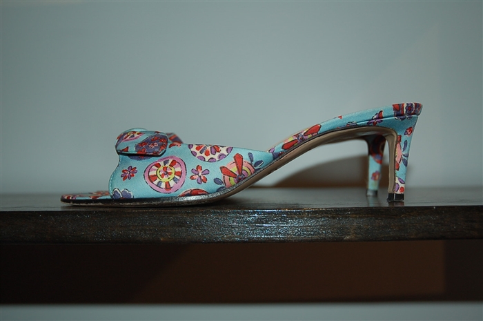 Floral Miu Miu Sandal, size 7.5