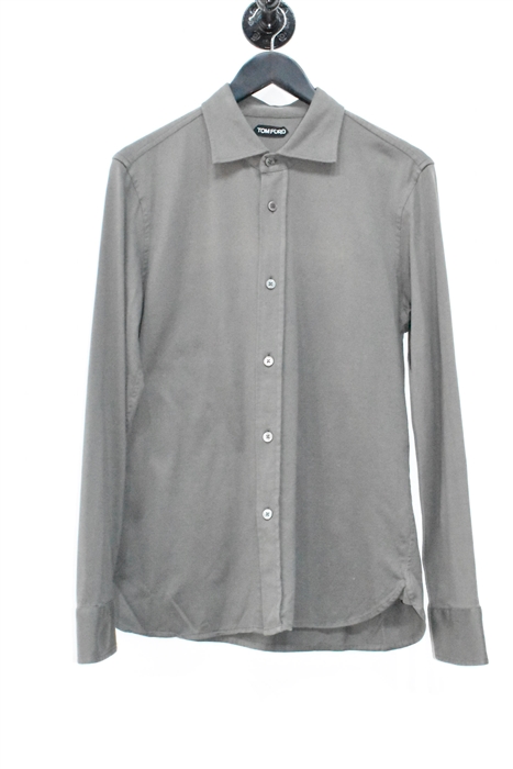 Chalky Brown Tom Ford Button Shirt, size M