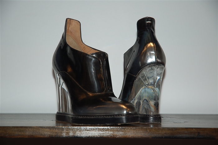 Black Leather Maison Margiela Ankle Boots, size 5