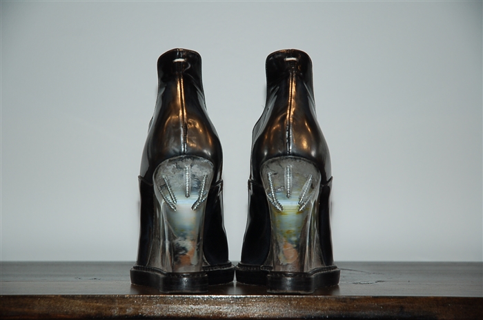 Black Leather Maison Margiela Ankle Boots, size 5