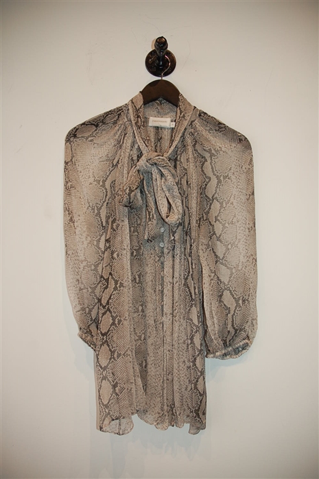 Snakeskin Zimmermann Blouse, size M