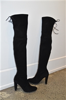 Black Suede Stuart Weitzman Tall Boots, size 7.5