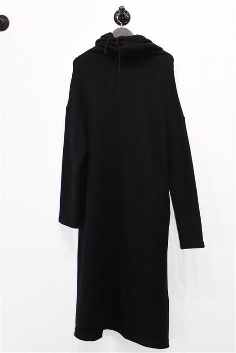 Basic Black Yohji Yamamoto Sweatshirt Dress, size M