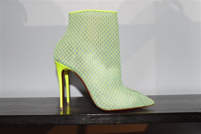 Neon Yellow Christian Louboutin Booties, size 6
