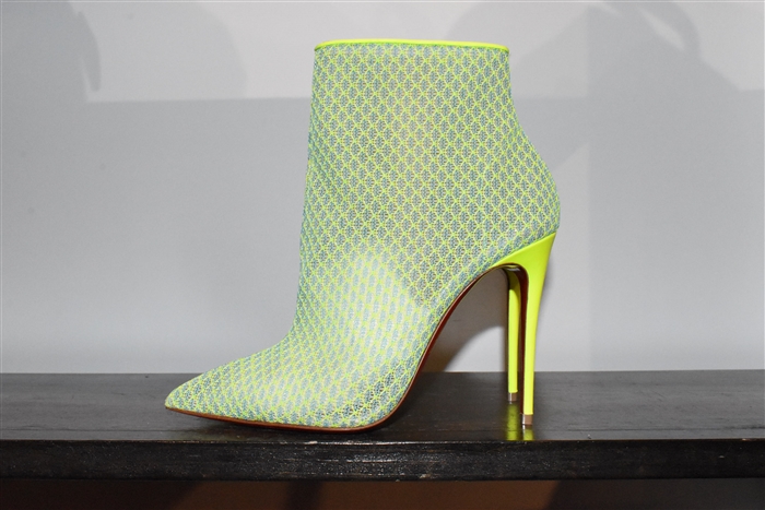 Neon Yellow Christian Louboutin Booties, size 6