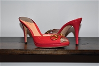 Vibrant Pink Gucci Mules, size 6.5
