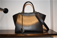 Black Leather Fendi Handbag, size S
