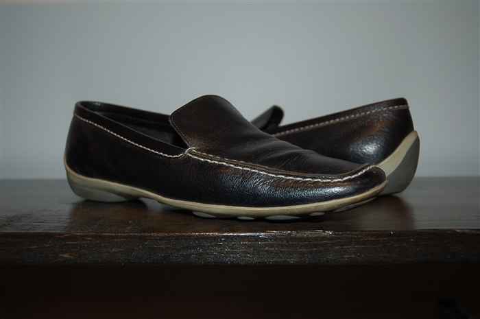 Black Leather Miu Miu Loafer, size 8