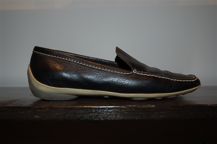 Black Leather Miu Miu Loafer, size 8