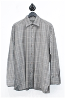 Gray Check Ermenegildo Zegna Button Shirt, size M