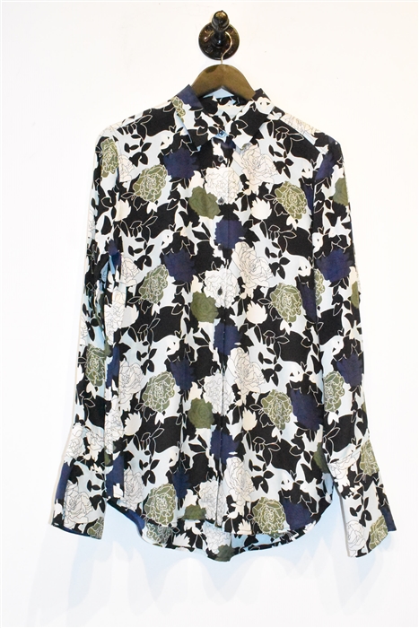 Floral Equipment Silk Shirt, size L