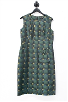 Green Check Comrags Sheath Dress, size L
