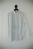 Blue Stripe Neil Barrett Button Shirt, size 2XL